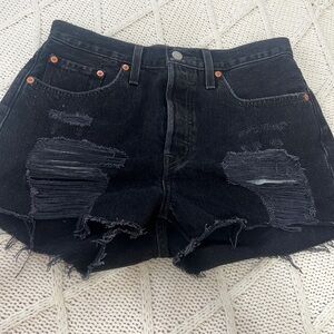 Black Levi Jean shorts